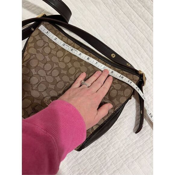 Authentic Coach Small Dufflette In Signature Jacquard - Picture 4 of 10